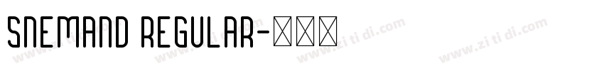 Snemand Regular字体转换